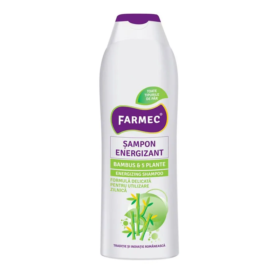 Sampon energizant cu bambus si 5 plante, 400 ml, Farmec 557