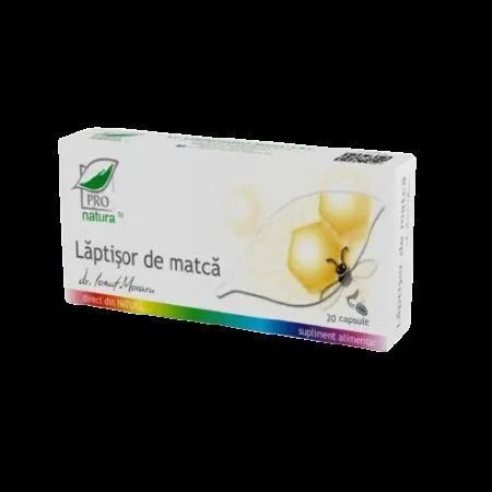 Laptisor de matca, 30 capsule, Pro Natura