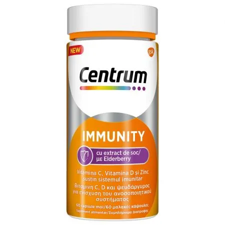 Centrum Immunity cu extract de soc, 60 capsule, Gsk