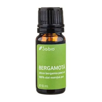 Ulei esential pur de Bergamota fara bergapten (citrus bergamia), 10ml, Sabio