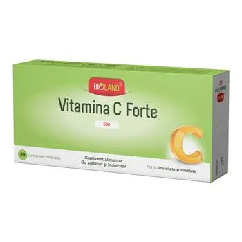 Bioland Vitamina C Forte 500mg x 20 comprimate filmate-Biofarm RO