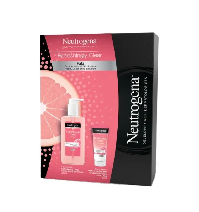 NEUTROGENA SET CADOU REFRESHINGLY CLEAR CREMA DE FATA 50ML + GEL CURATARE FACIALA 200ML