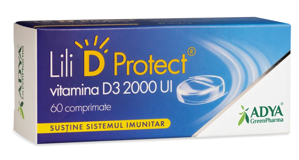 Lili D Protect Vitamin D3 2000 UI x 60 comprimate