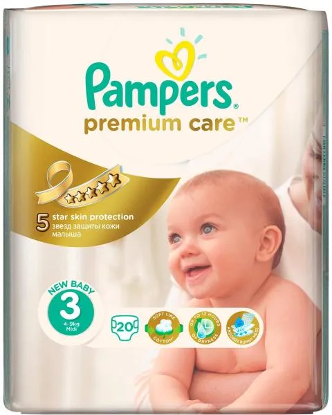 Pampers Premium Care 3 midi 5-9 kg x 20 bucati