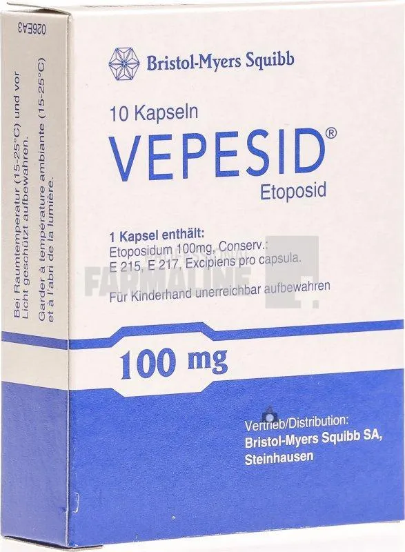 VEPESID x 10 CAPS. MOI 100mg BRISTOL MYERS SQUIBB - PHARMASWISS