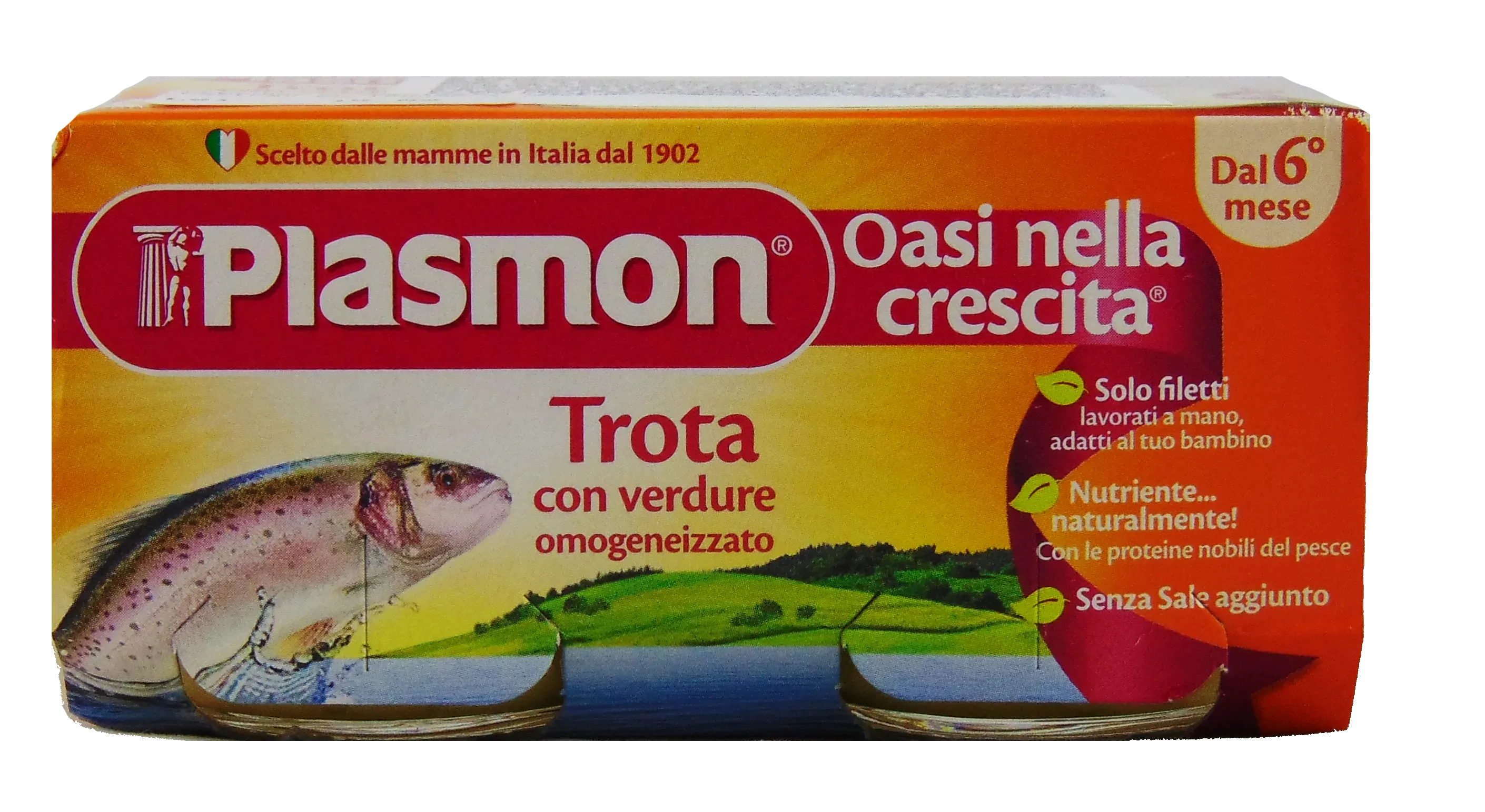 Plasmon omogenizat pastrav cu legume 2 x 80 grame