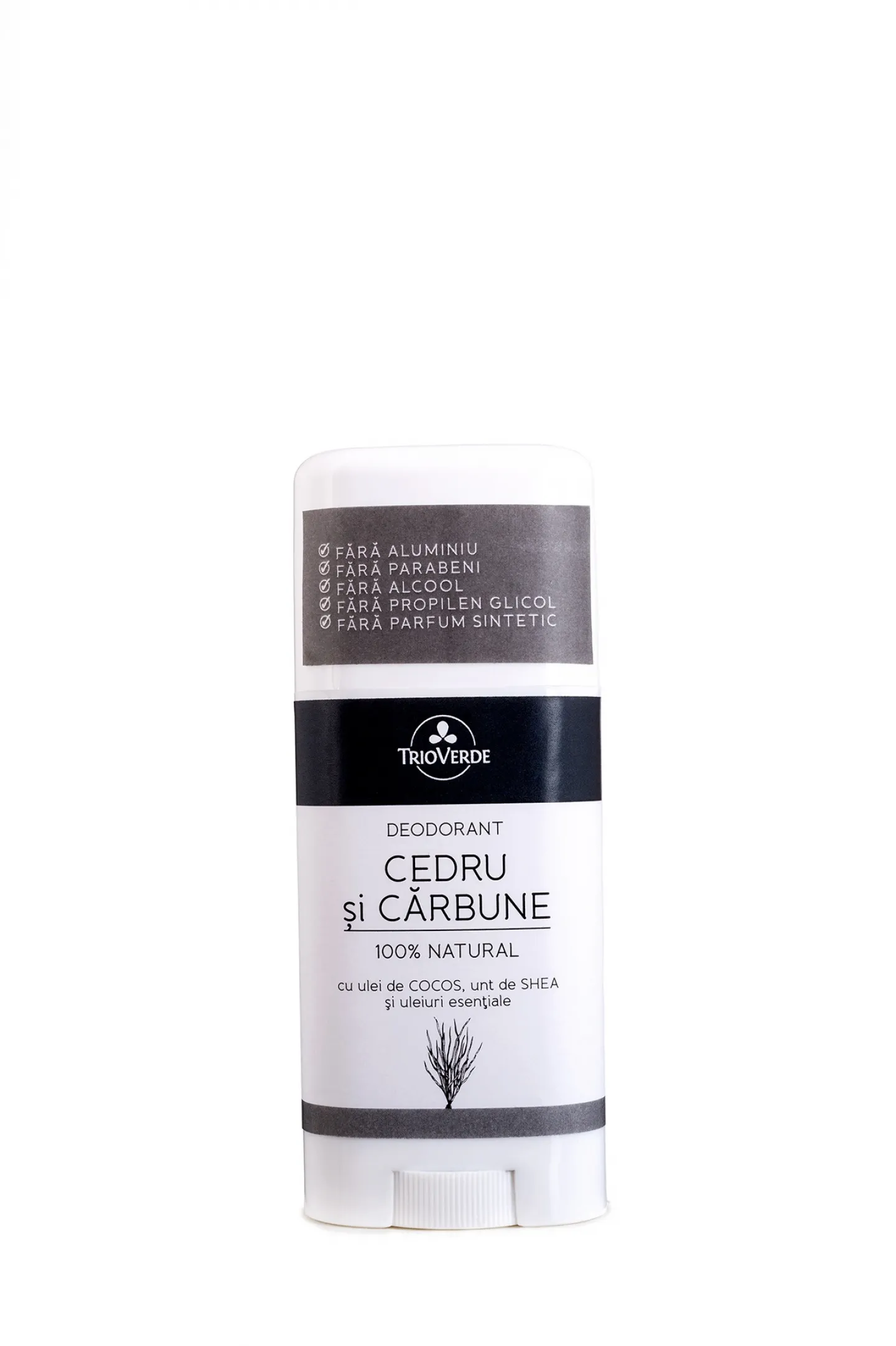 Trio Verde Deodorant natural cu Cedru si Carbune*60g