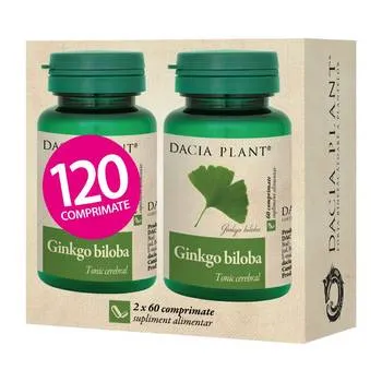 Pachet Ginko Biloba, 120 comprimate, Dacia Plant