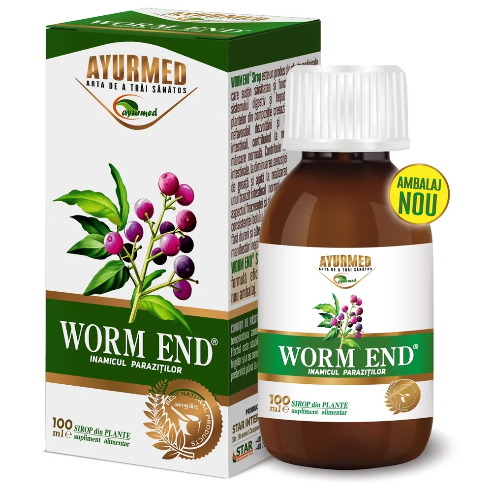 Sirop, Worm End, 100 ml, Ayurmed