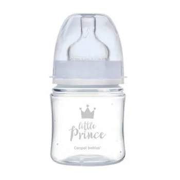 Biberon albastru anticolici cu gat larg PP EasyStart Royal Baby, 120ml, Canpol babies