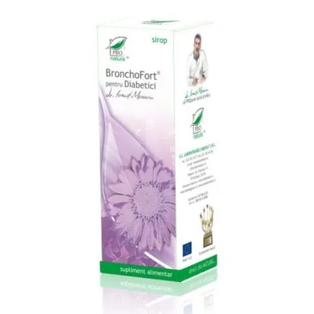 Sirop Bronchofort pentru diabetici, 100 ml, Pro Natura