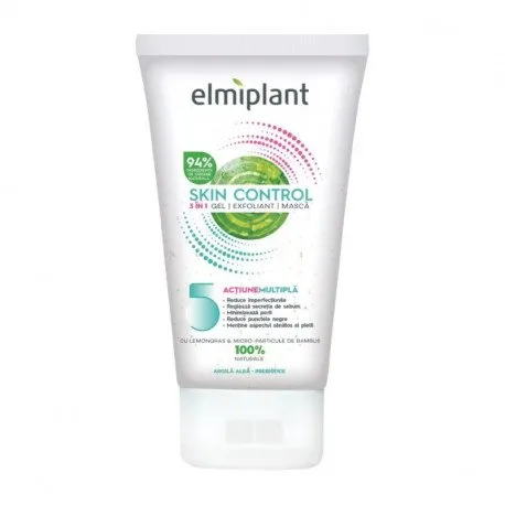 Elmiplant Skin Control 3 In 1 Gel, Exfoliant Masca, 150 ml