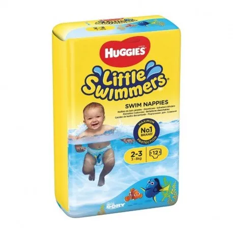 Huggies Chilotei inot Dory Little Swimmers, Nr. 2-3, 3-8 kg, 12 bucati