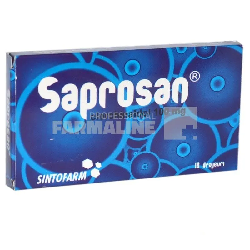 Saprosan 100 mg 10 drajeuri