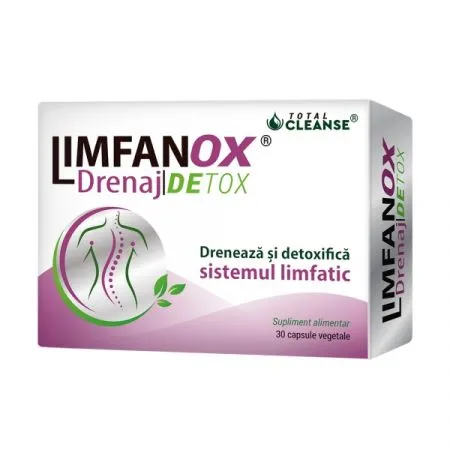 Limfanox Drenaj Detox Total Cleanse, 30 capsule, Cosmopharm