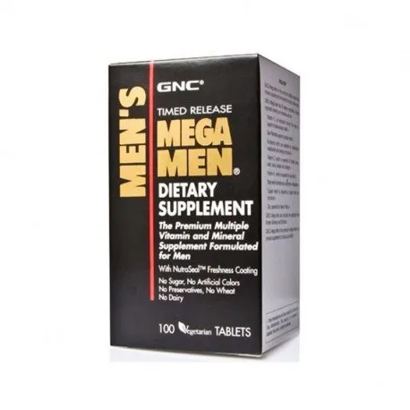 GNC Men's Mega Men, Complex de Multivitamine Pentru Barbati, 100 tb