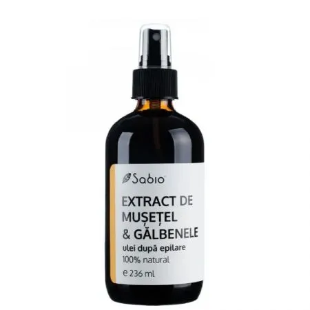 Ulei dupa epilare cu extract de musetel si galbenele, 236 ml, Sabio