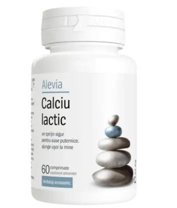 Calciu lactic 60cpr (Alevia)