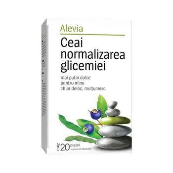 Ceai pentru normalizarea glicemiei, 20 plicuri, Alevia