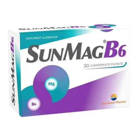 Sunmag B6, 30 comprimate, Sun Wave Pharma