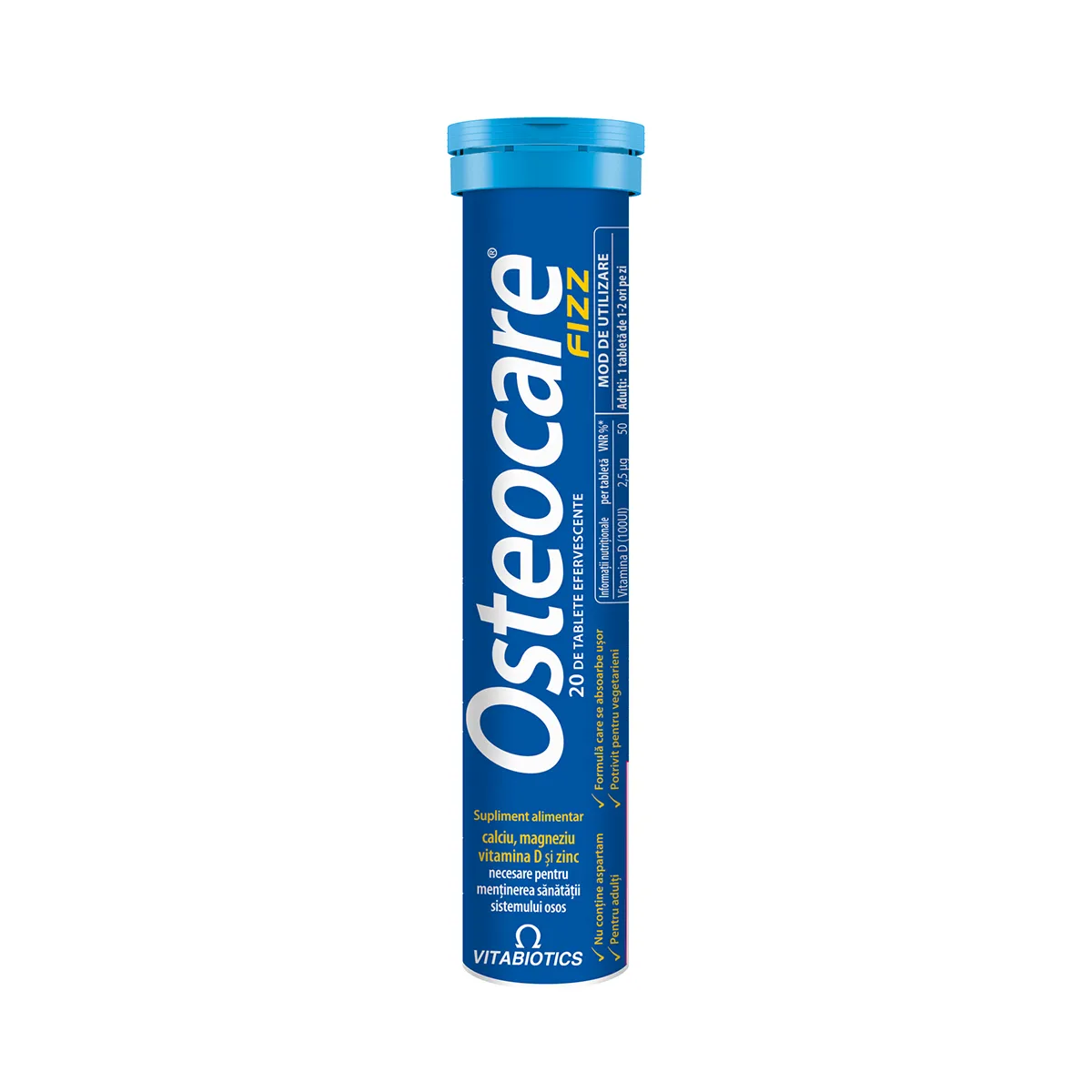 Osteocare efervescent, 20 comprimate, Vitabiotics