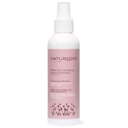 Spray organic pentru definirea parului cret, remodelarea si sustinerea buclelor Wake Up Curl, 150 ml, Naturigin