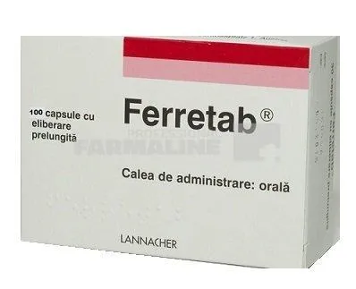 FERRETAB R x 100 CAPS. ELIB. PREL. FARA CONCENTRATIE LANNACHER HEILMITTEL - GEROT LANNACH