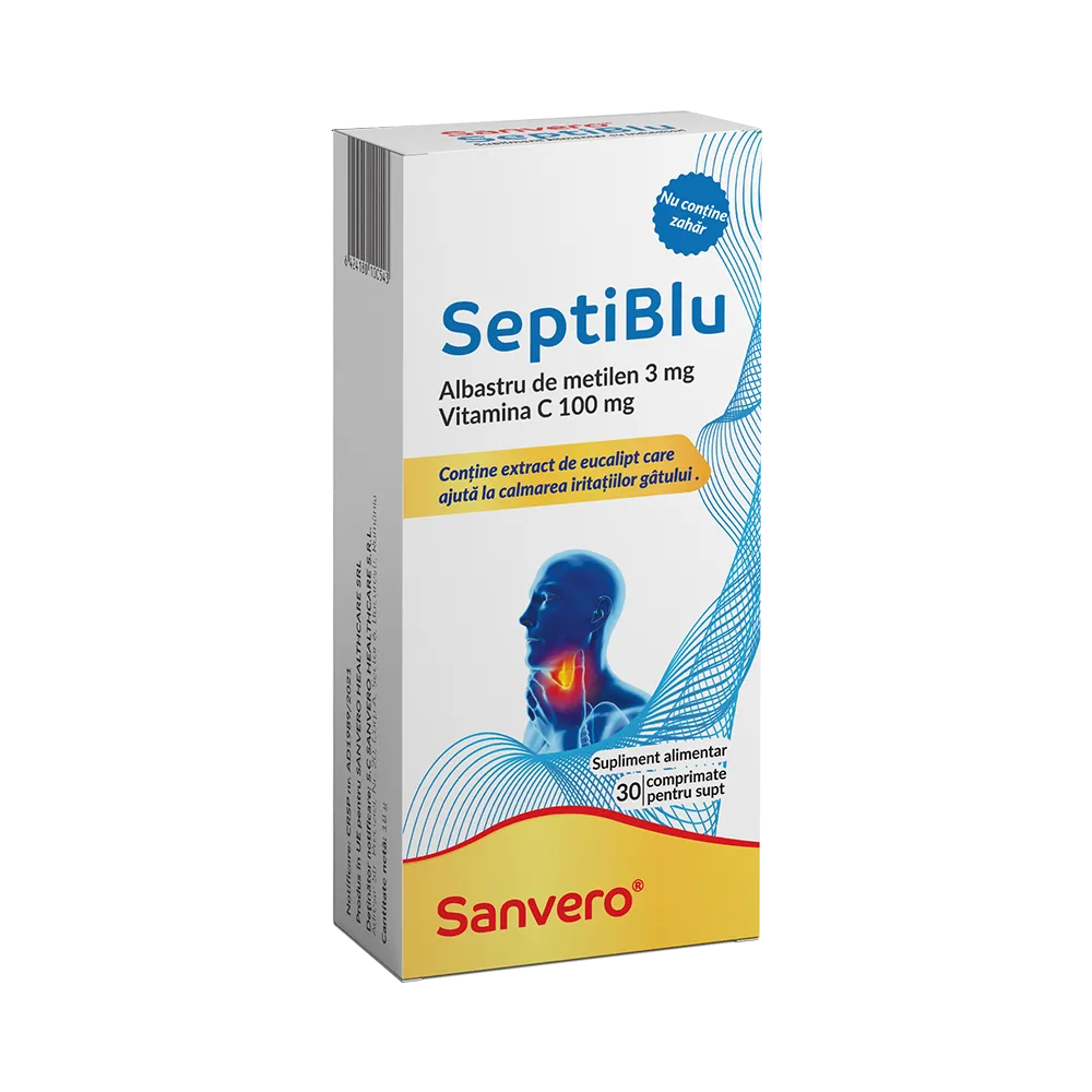 Sanvero SeptiBlu x 30 comprimate de supt
