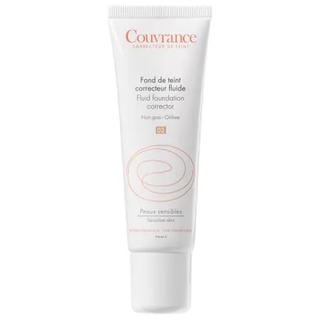 AVENE Fond de ten corector Fluid SPF 15 Couvrance, Nuanta 02 Natural, 30 ml, Pierre Fabre