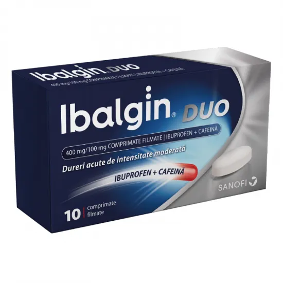 Ibalgin Duo 400mg/100mg x 10 comprimate