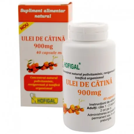 Ulei de catina 900 mg, 40 capsule moi, Hofigal