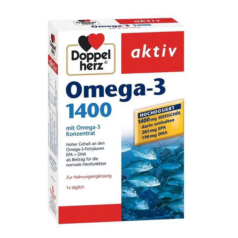 DOPPELHERZ AKTIV OMEGA 3 1400MG CTX30 CPS