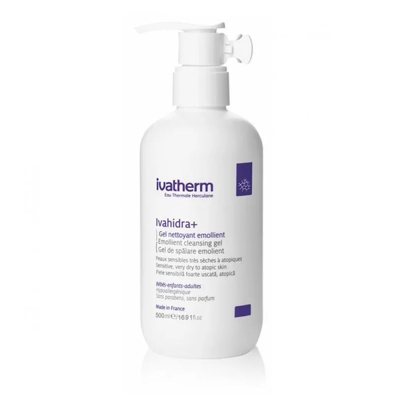 IVATHERM IVAHIDRA+ GEL DE SPALARE PIELE SENSIBILA CU TENDINTA ATOPICA 500ML