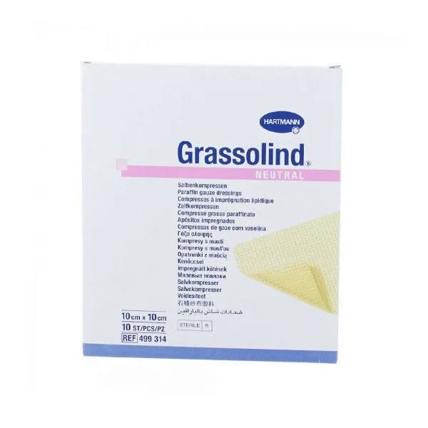 HARTMANN GRASSOLIND NEUTRAL COMPRESE 10X10CM X 10BUC