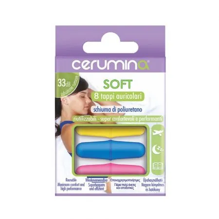 Cerumina SOFT dopuri pentru urechi din spuma , 8 bucati, Pietrasanta Pharma