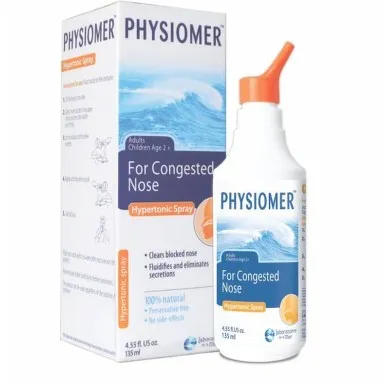 Hipocrate Physiomer Hypertonic spray nazal cu apa de mare hipertona x 135ml