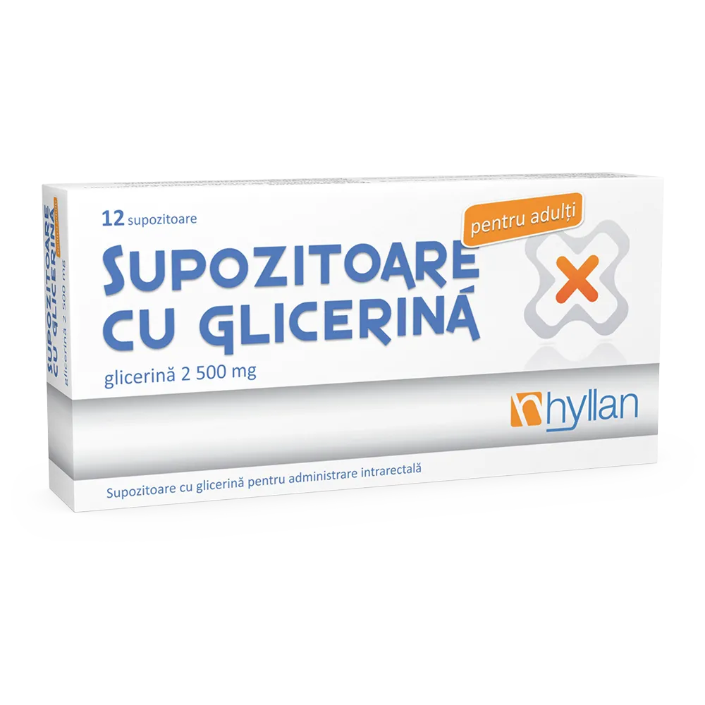 Supozitoare Glicerina Adulti x 12 supozitoare- Hyllan