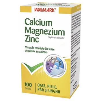 Calcium Magnezium Zinc, 100 tablete, Walmark