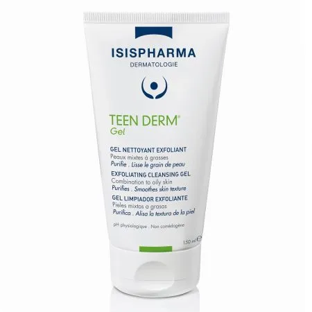 Gel exfoliant Teen Derm, 150 ml, Isispharma