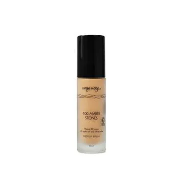 Crema BB vegana cu ulei de jojoba si chihlimbar alb 100 Amber Stones, 30ml, Uoga Uoga