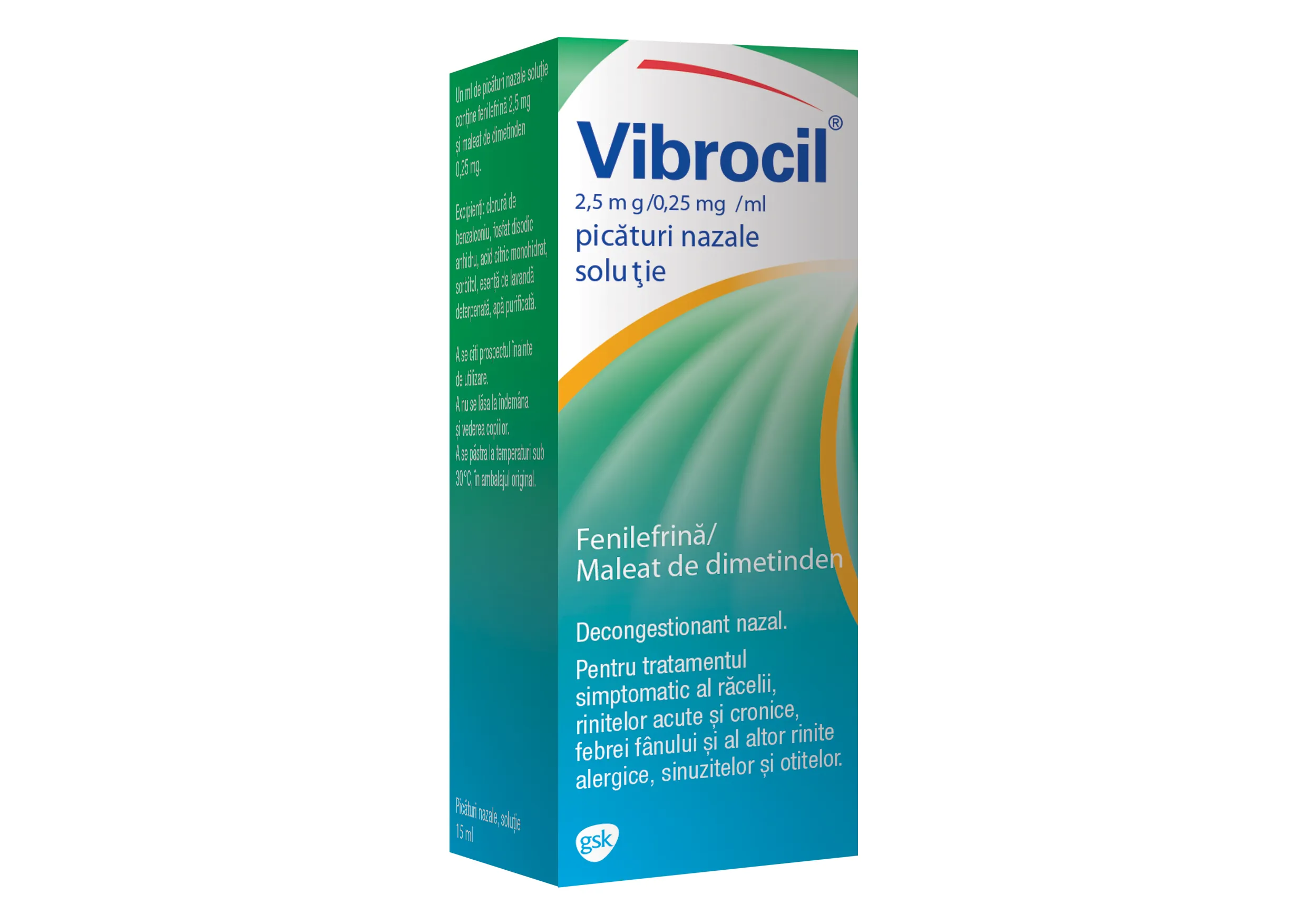 Vibrocil picaturi nazale, 15 ml, Gsk