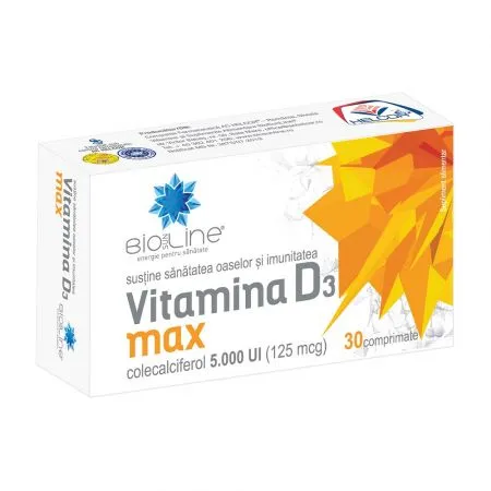 Vitamina D3 Max, 30 comprimate, Helcor