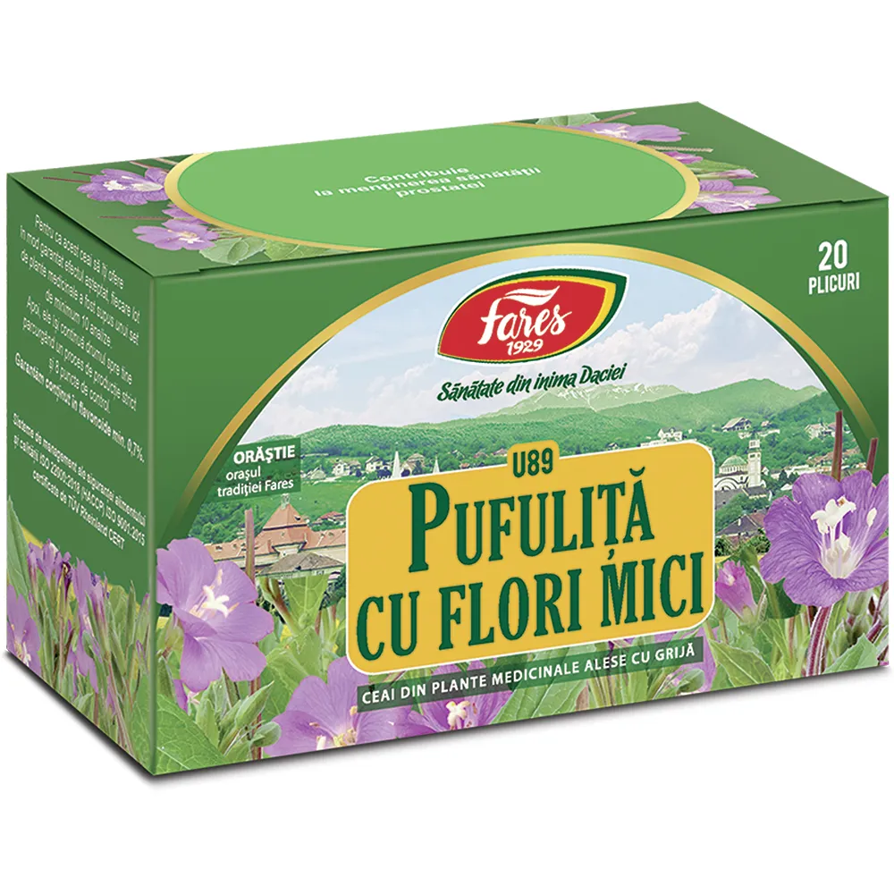 Ceai de Pufulita cu Flori Mici U 89, 20 plicuri, Fares