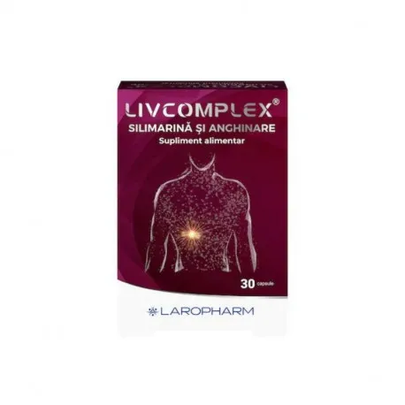 Livcomplex cu Silimarina si Anghinare sustinerea unui ficat sanatos, 30 capsule