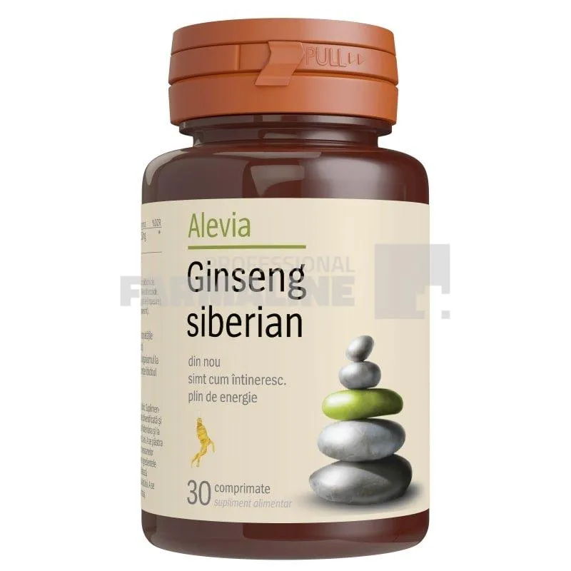 Alevia Ginseng siberian 30 comprimate