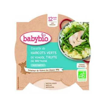 Meniu de legume si pastrav Bio, 230g, BabyBio