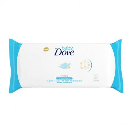 Dove Baby Servetele Umede Rich, 50 bucati