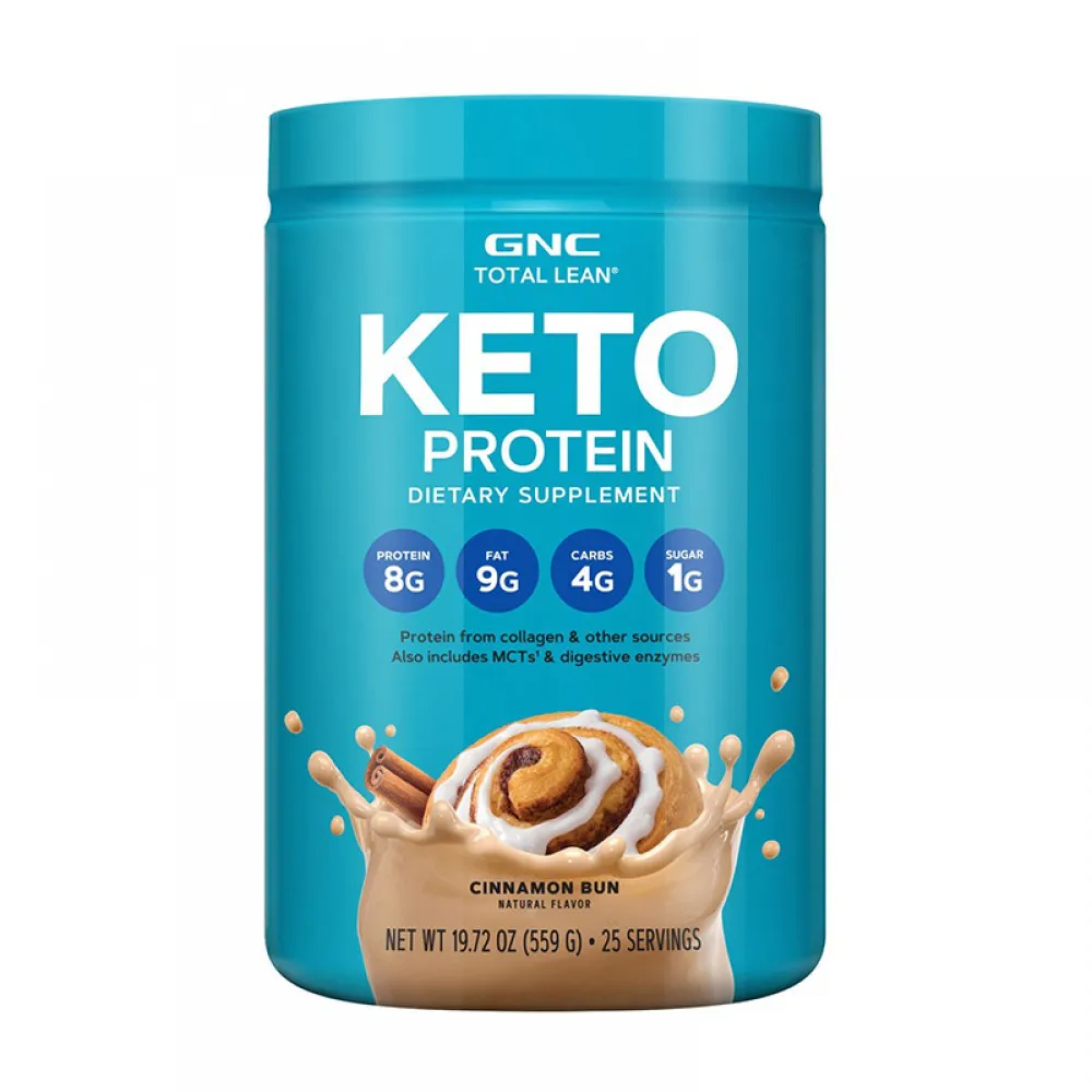 Keto Proteina cu aroma naturala de scortisoara (559 grame), GNC Total Lean