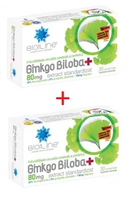 Ginkgo Biloba 80 mg 30 comprimate 1 + 1 Cadou