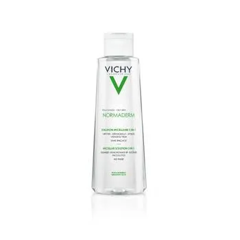 Solutie micelara 3 in 1 pentru ten sensibil gras sau cu tendinta acneica Normaderm, 200ml, Vichy